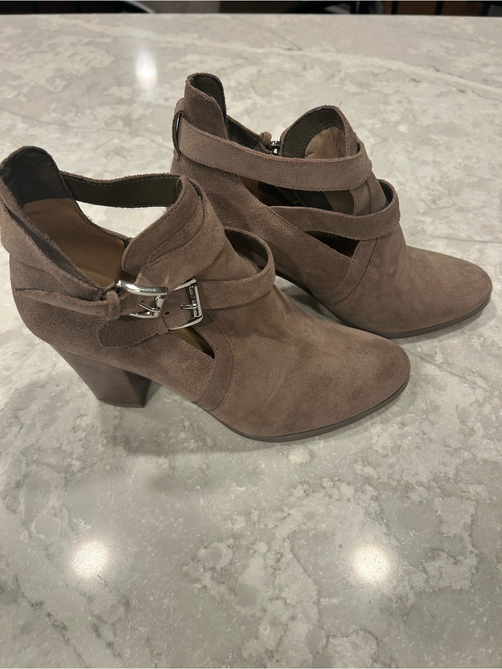 Michael Kors Walden Suede Buckle Strap Bootie